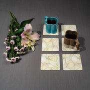 Golden Leaves Coasters - Square